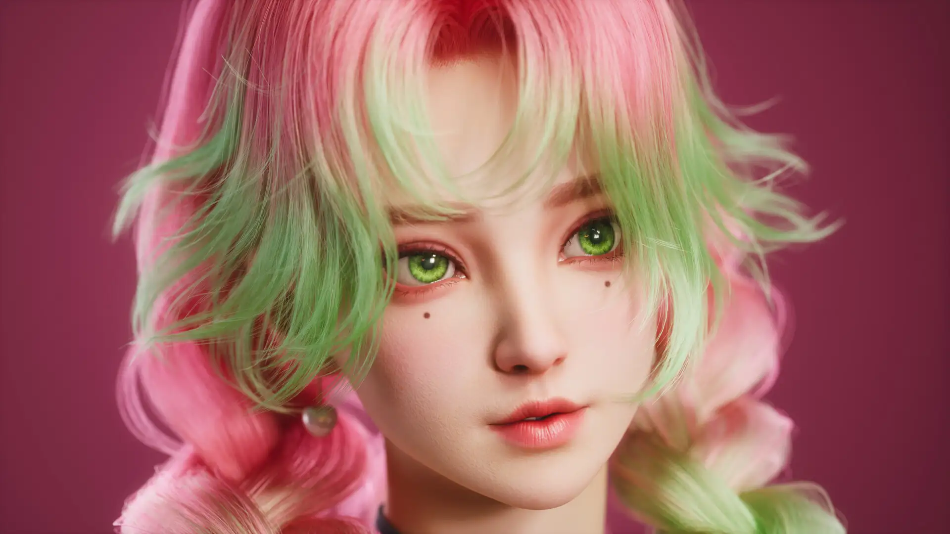 《鬼灭之刃》恋柱蜜璃面部特写