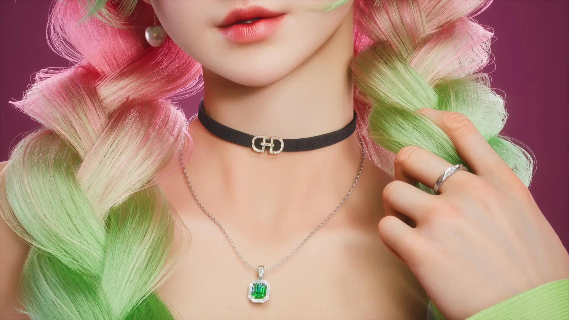 《鬼灭之刃》恋柱蜜璃脖子特写