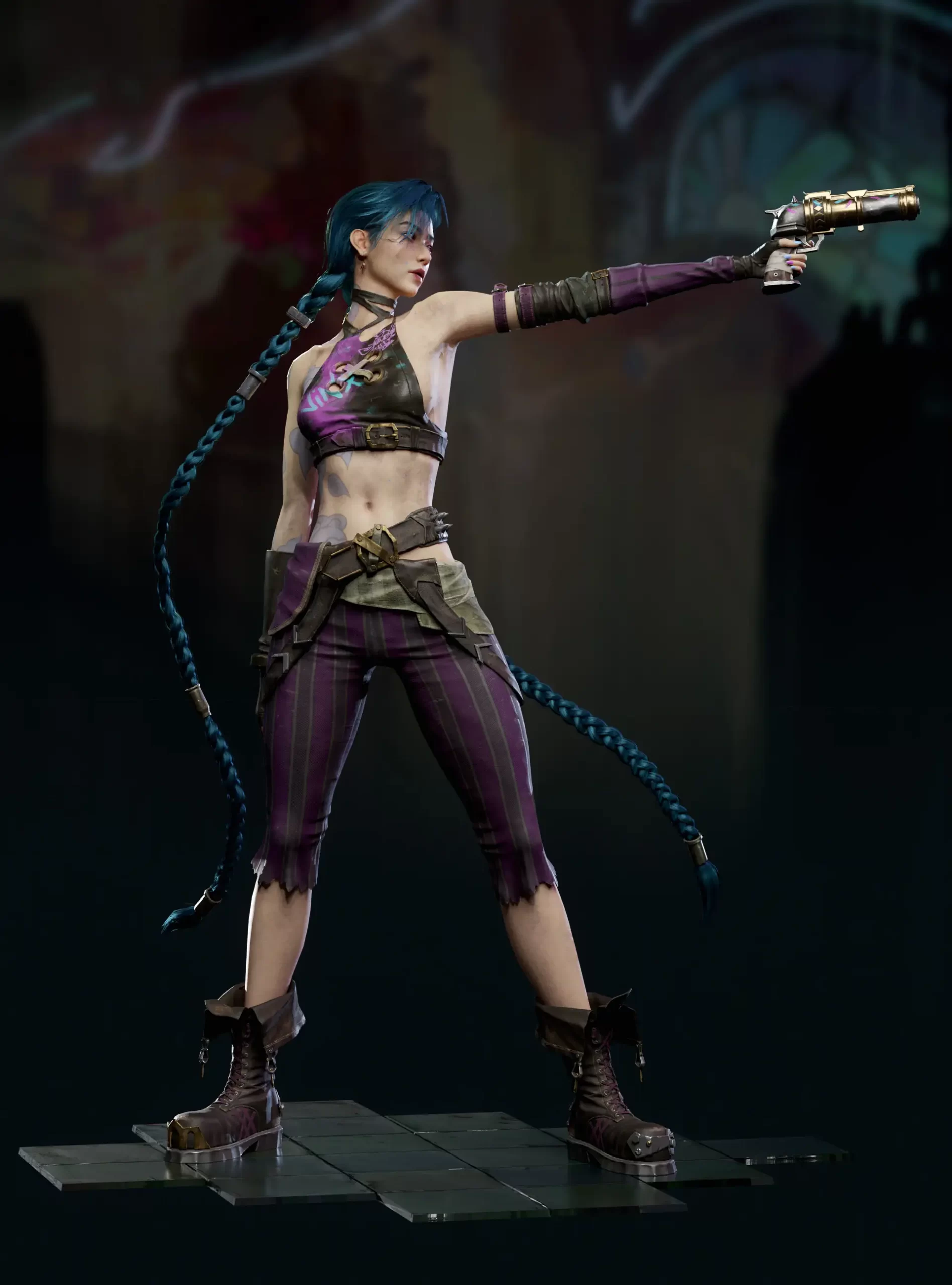 重塑金克丝：Ji Chang Choi融合亚洲特征与《双城之战》美学的3D创作-次世代模型库