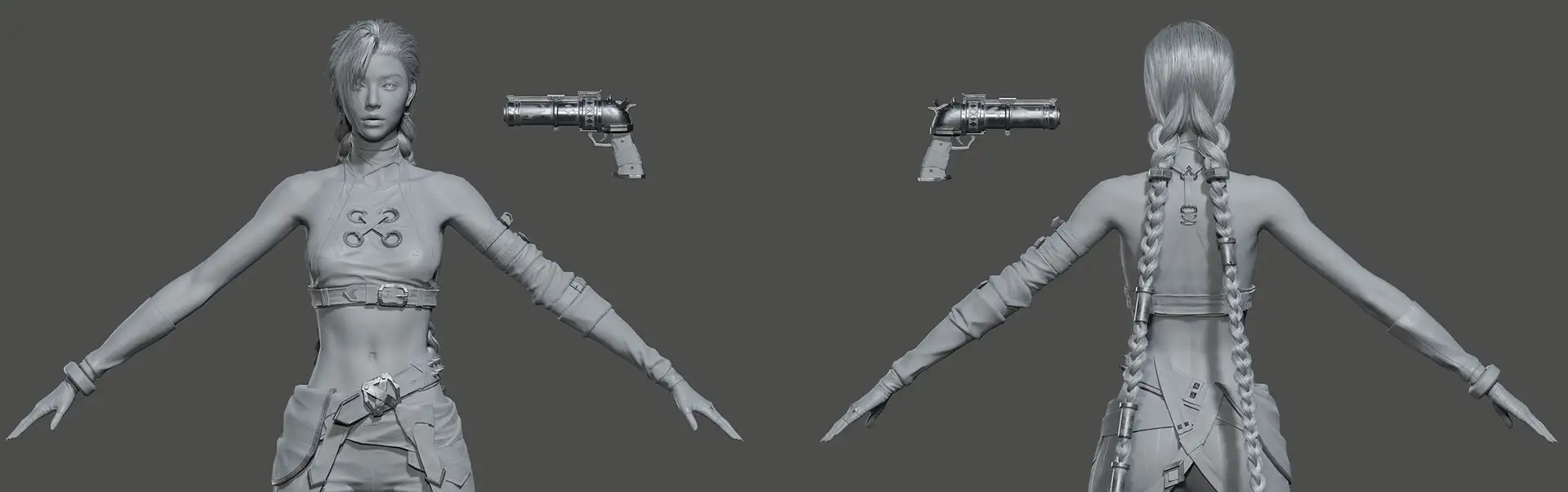 重塑金克丝：Ji Chang Choi融合亚洲特征与《双城之战》美学的3D创作-次世代模型库