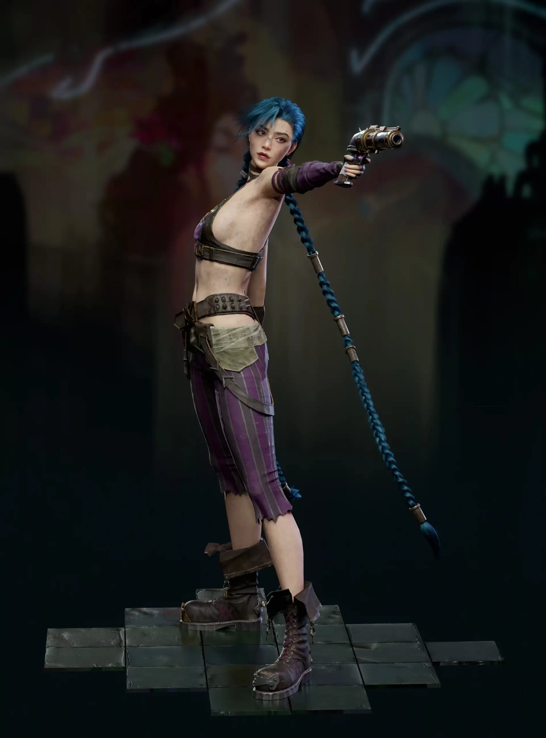 重塑金克丝：Ji Chang Choi融合亚洲特征与《双城之战》美学的3D创作-次世代模型库