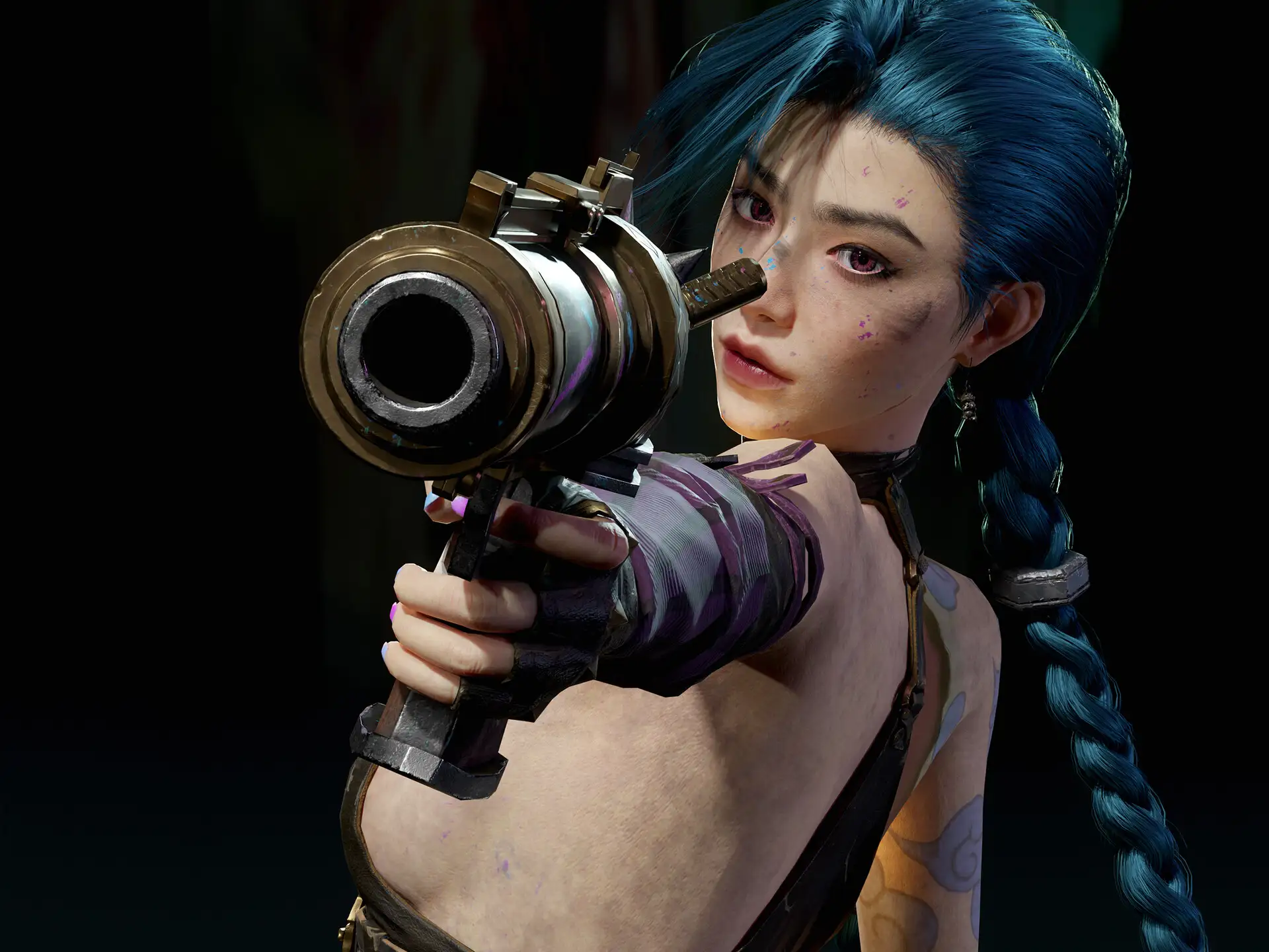 重塑金克丝：Ji Chang Choi融合亚洲特征与《双城之战》美学的3D创作-次世代模型库