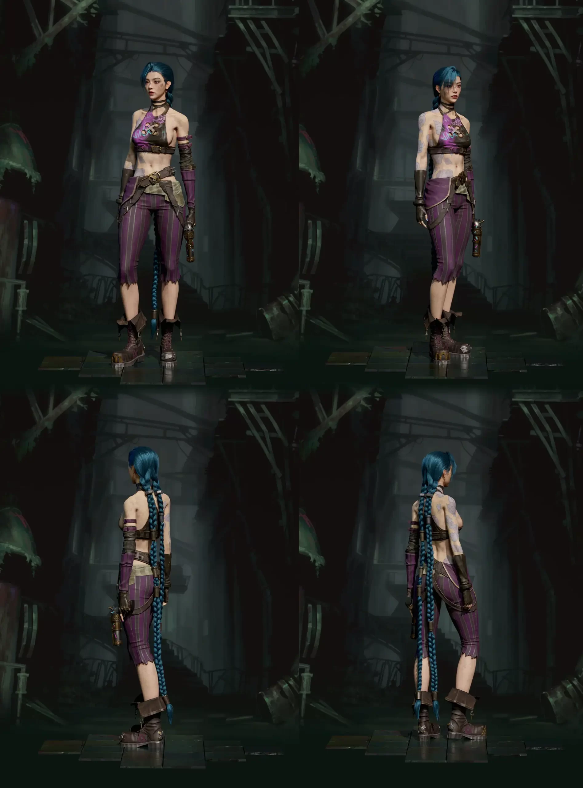 重塑金克丝：Ji Chang Choi融合亚洲特征与《双城之战》美学的3D创作-次世代模型库