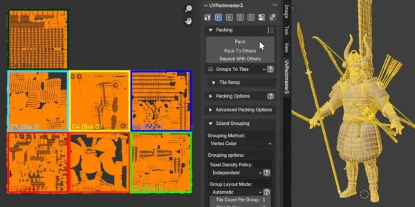 UVPackmaster 3.4.2 for Blender 推出一键UV重打包功能
