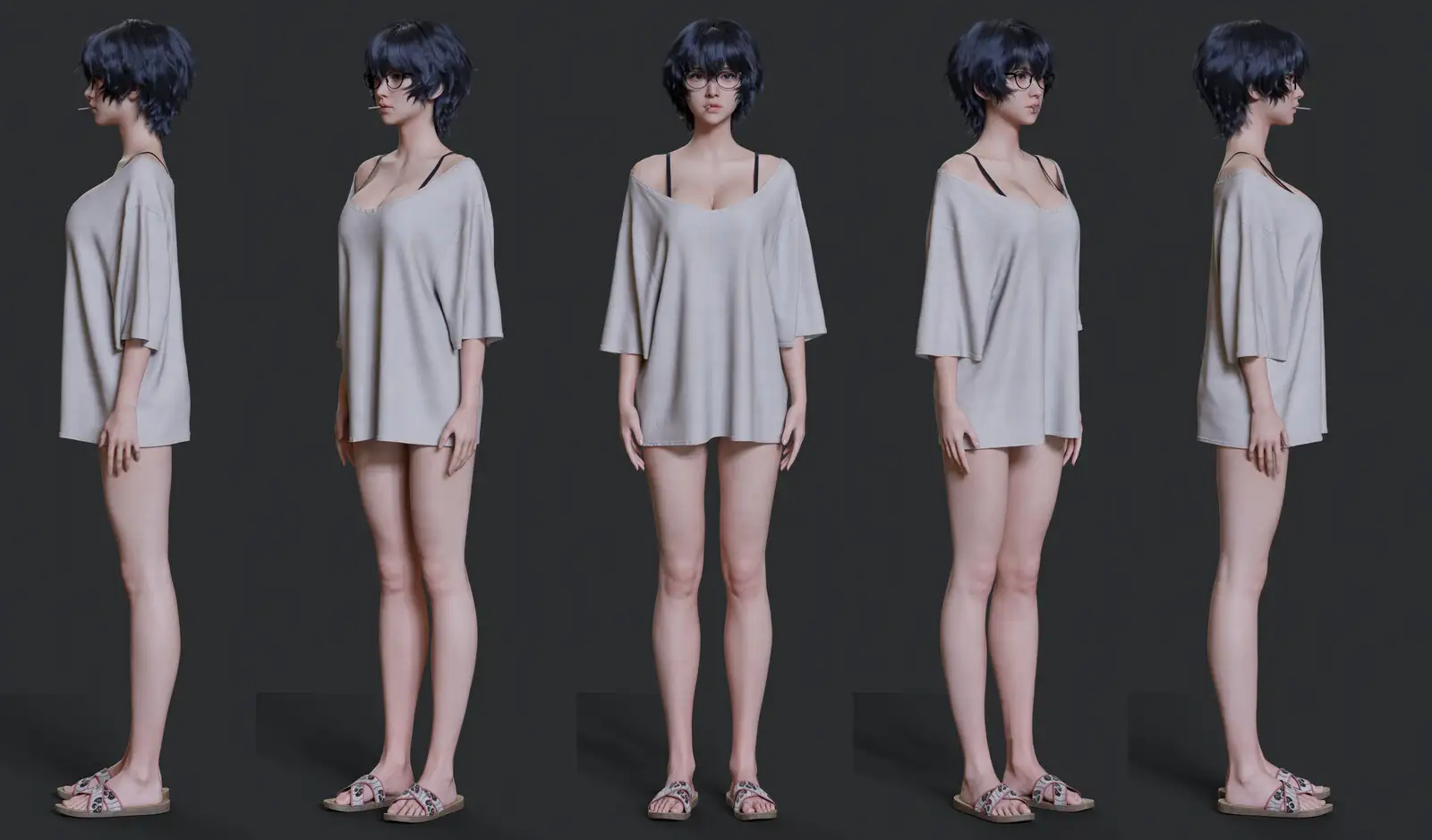 《九龙Generic Romance》女主Reiko 多视角渲染全身像