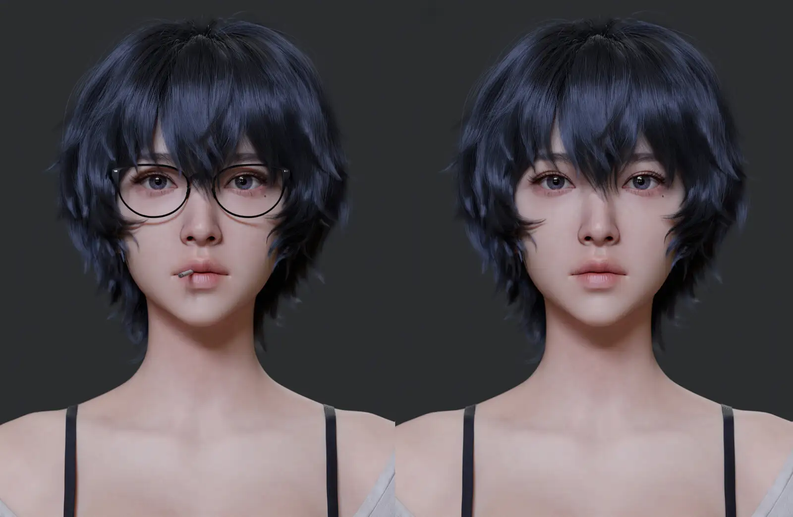 《九龙Generic Romance》女主Reiko 多视角渲染半身像