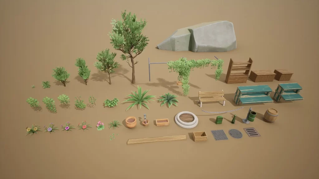 UE5环境艺术教程：Substance 3D制作风格化意大利小镇-次世代模型库