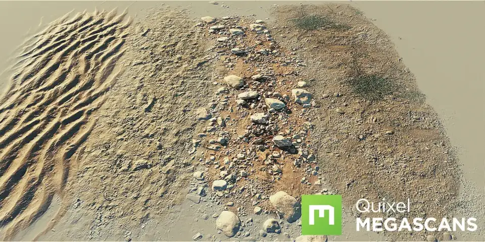 World Creator 2025.1 Megascans 3D资产展示