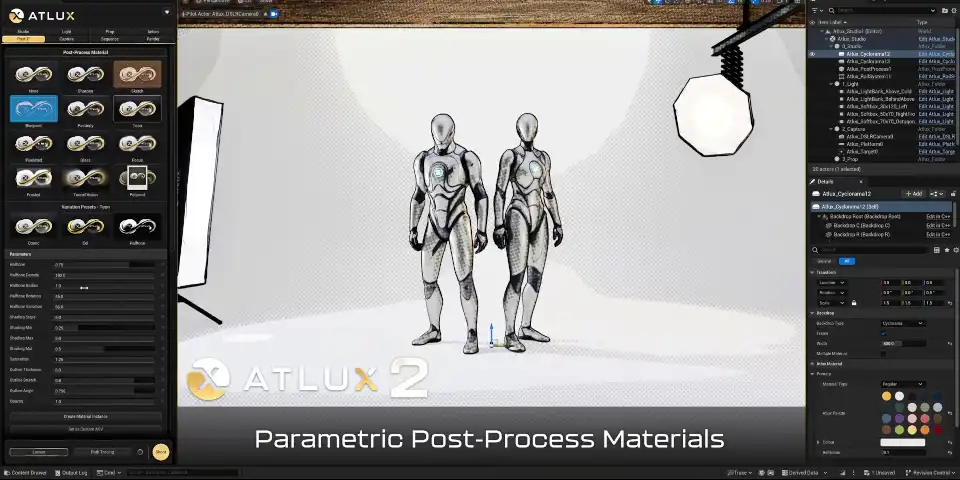 Atlux λ 2:在 Unreal Engine 中搭建虚拟 3D 扫描影棚-次世代模型库 Atlux λ 2 Post-Process(后期处理)