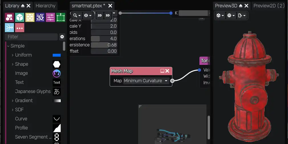 Material Maker 1.4 MeshMap节点自动烘焙网格贴图 Material Maker 1.4 MeshMap节点自动烘焙网格贴图
