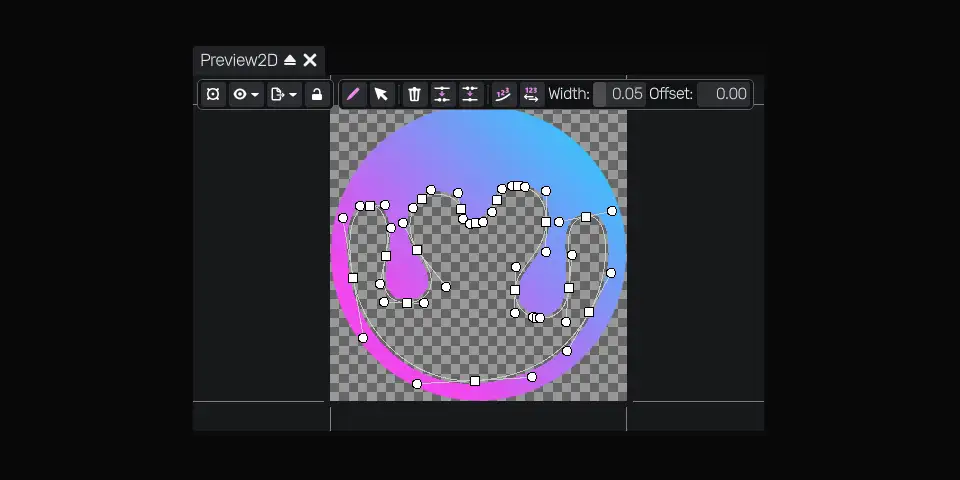 Material Maker 1.4_2D编辑样条曲线 Material Maker 1.4_2D编辑样条曲线