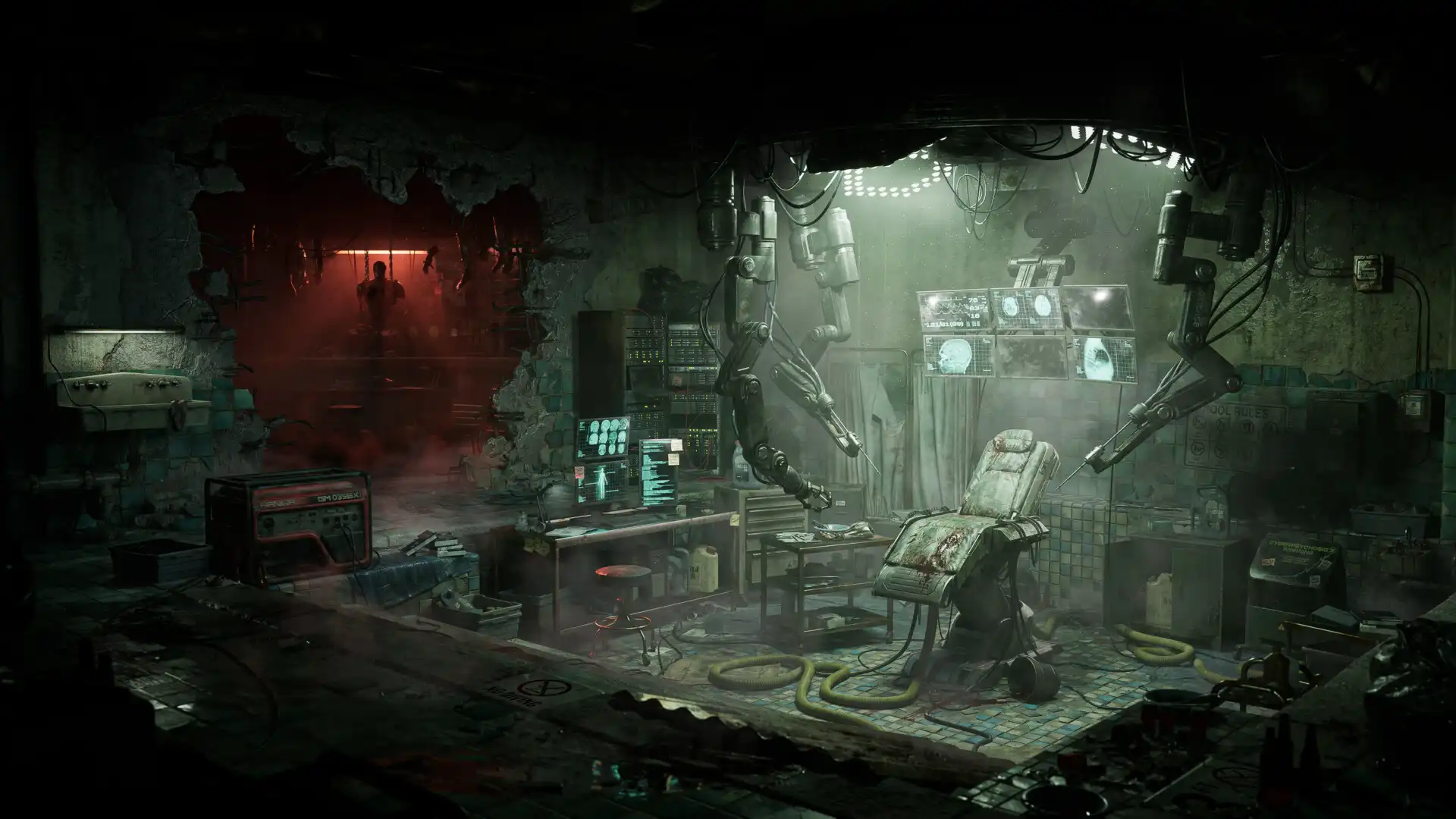 受《寂静岭》与《赛博朋克2077》启发的诡异 UE5.6 环境场景-次世代模型库