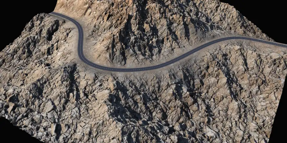 Gaea 3.0 道路与河流绘制矢量工具 Gaea 3.0绘制道路与河流矢量工具效果展示