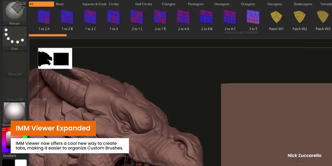 ZBrush 2026.1:IMM 查看器 ZBrush 2026.1:IMM 查看器
