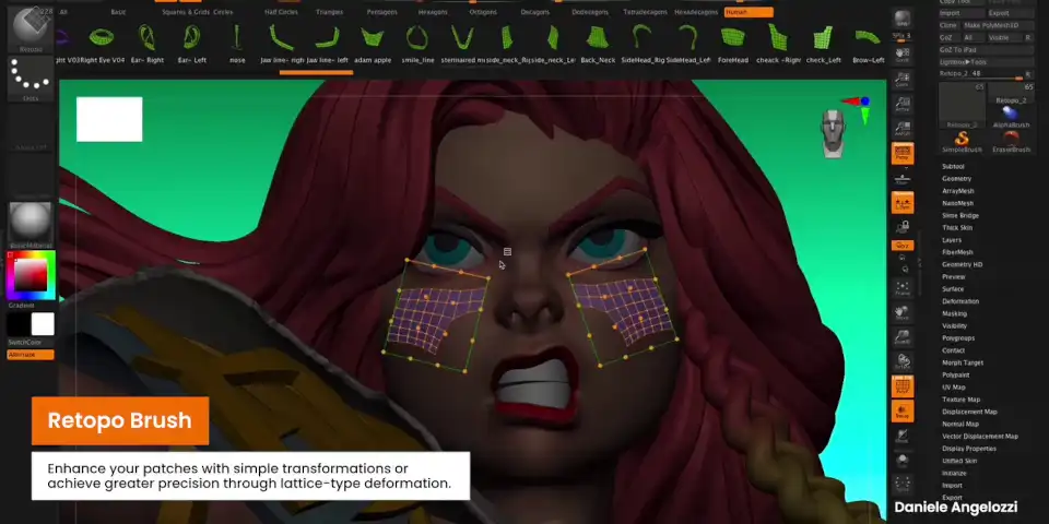 ZBrush 2026.1全新 Retopo 笔刷 ZBrush 2026.1全新 Retopo 笔刷