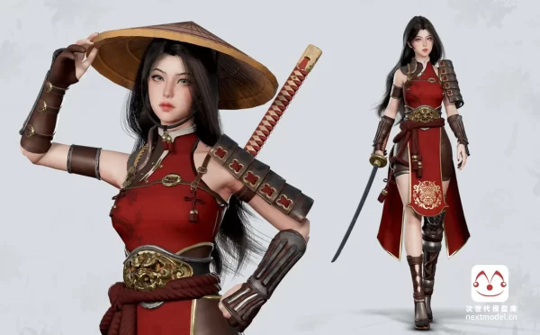 中国风二次元武士少女