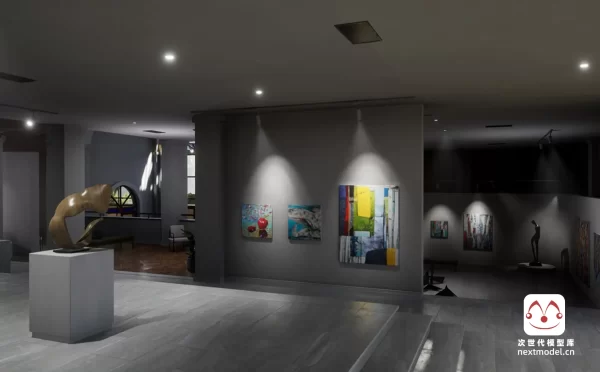 现代主义艺术展览馆\艺术展厅场景环境