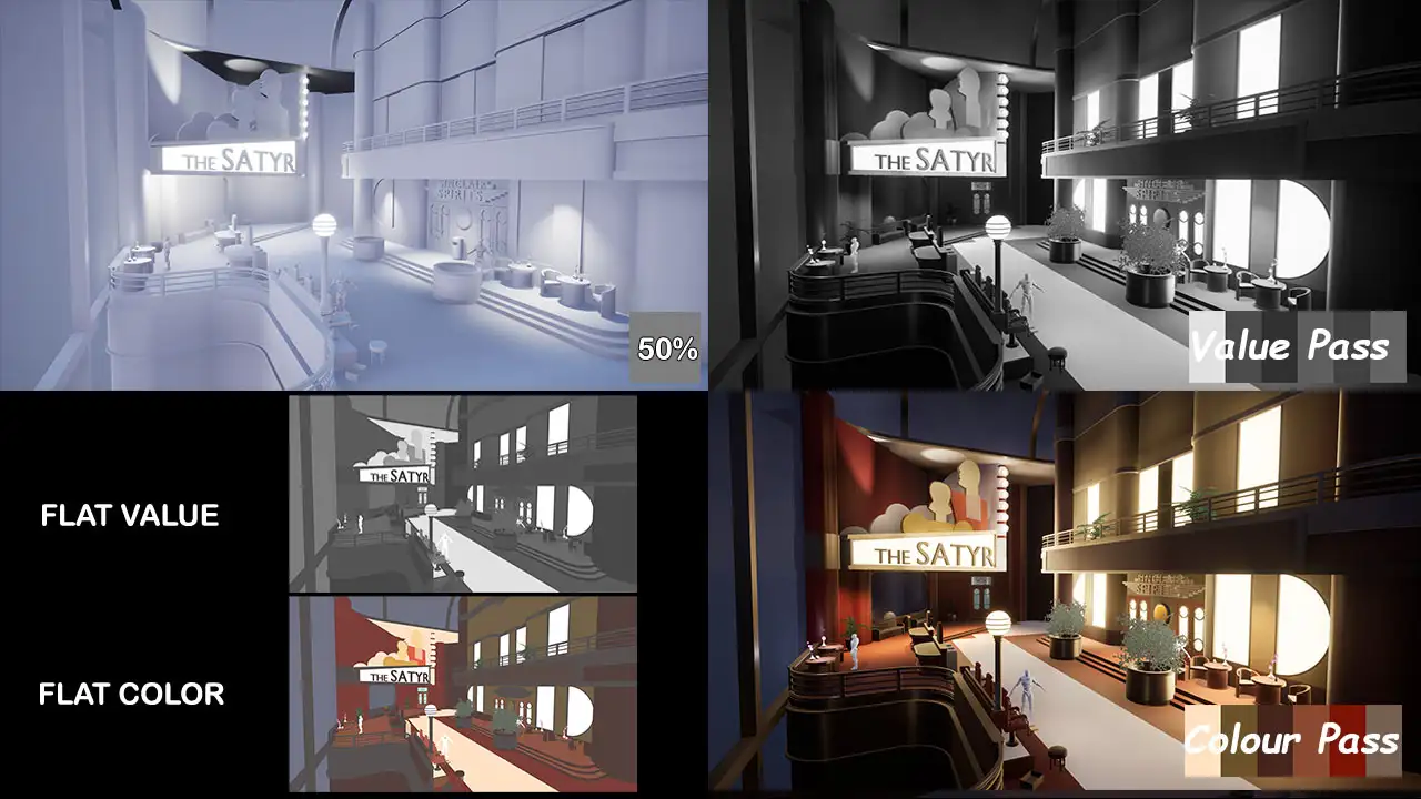 生化奇兵风格环境作品《葬于深海》:Blender全流程制作拆解-次世代模型库 Blender/UE4中的白模场景