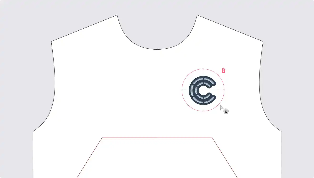 CLO 2026.1 图形锁定功能示意，固定图形尺寸与位置防止误操作偏移