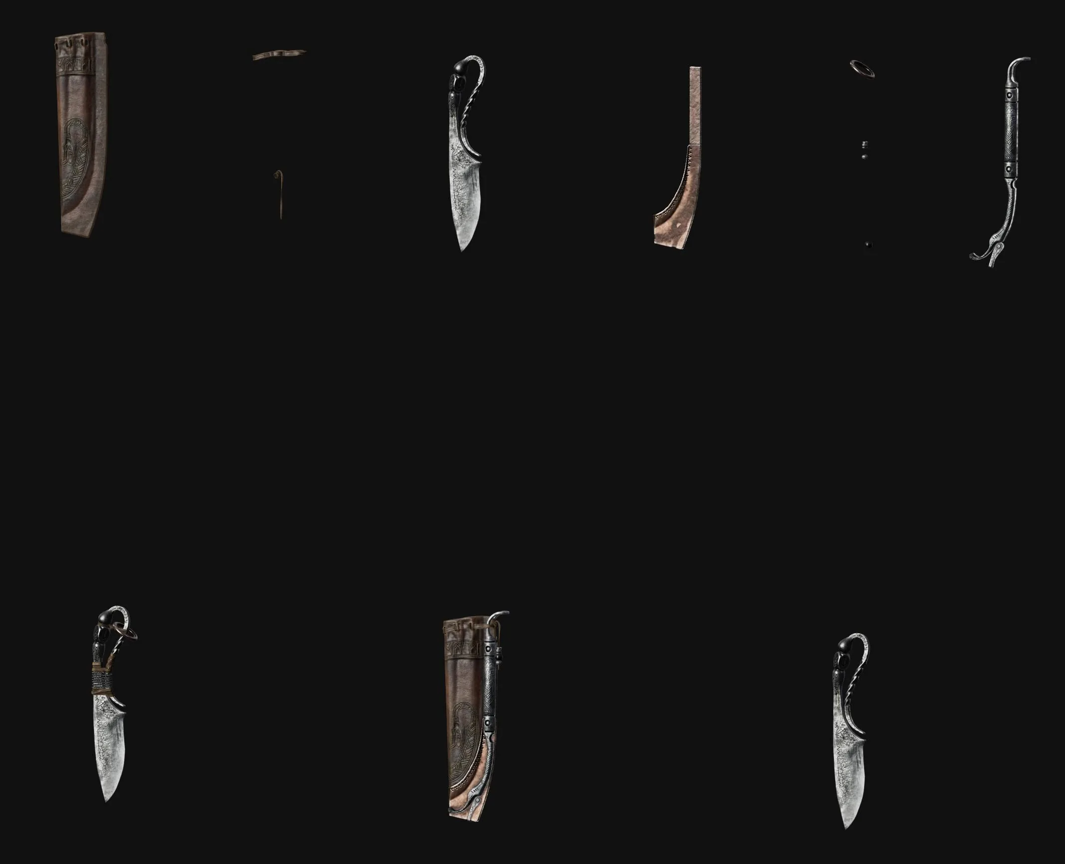 分解模型视图 Substance Painter 中导入的分解模型视图