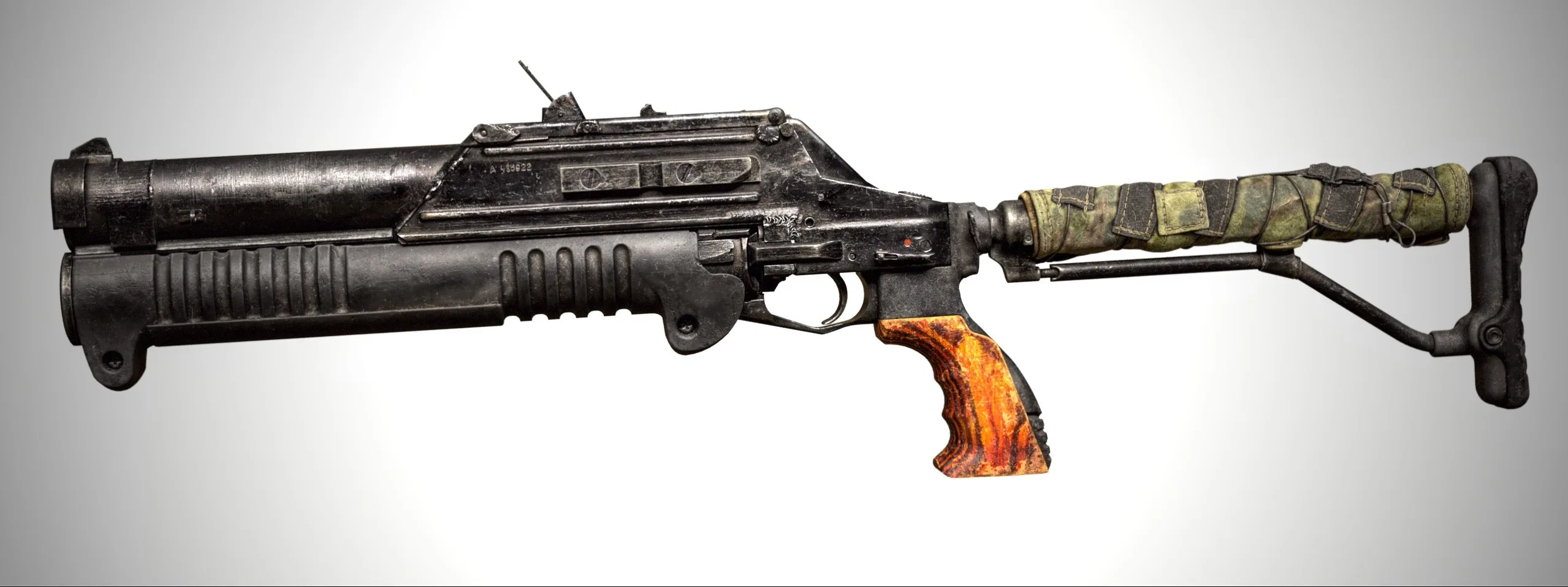 GM-94 写实榴弹发射器:从高模到纹理绘制的武器制作全流程-次世代模型库 完整GM-94 Marmoset主渲染(白底)