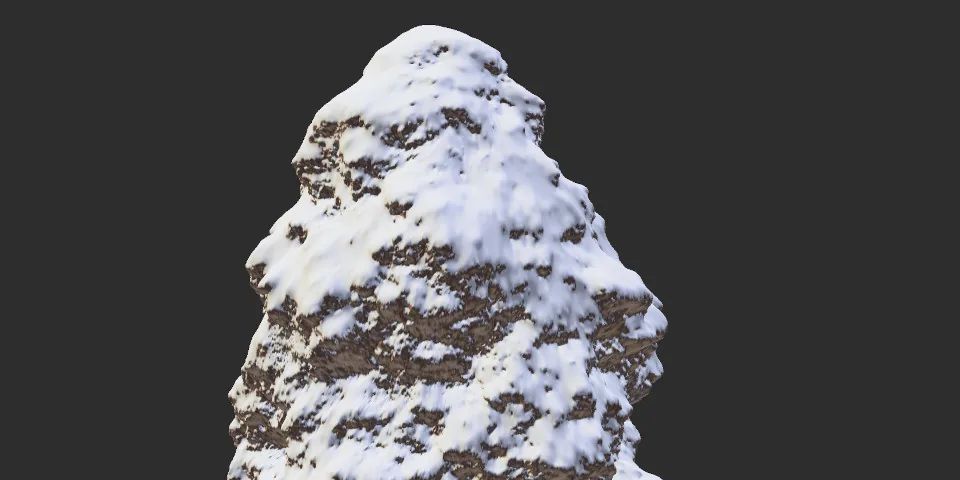 World Machine 中 VDM 地形配合雪沉积模拟的效果示例