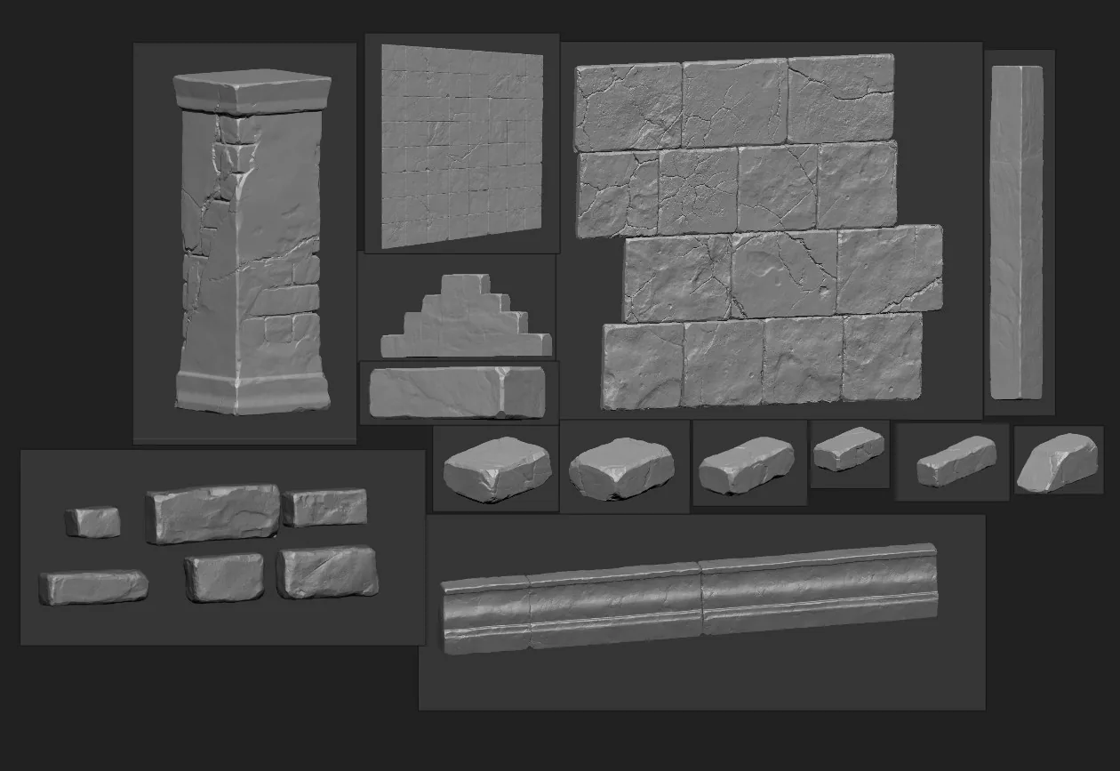 ZBrush 雕刻建筑 用 ZBrush 雕刻的建筑构件