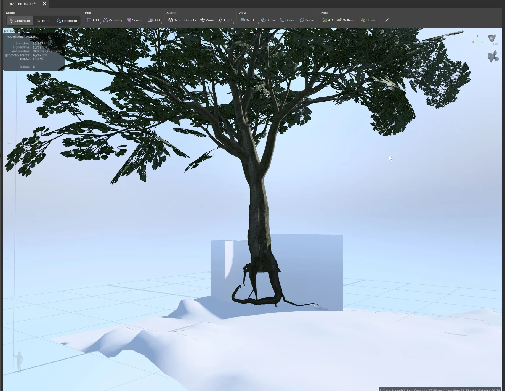 植被与 SpeedTree 用 SpeedTree 制作的植被