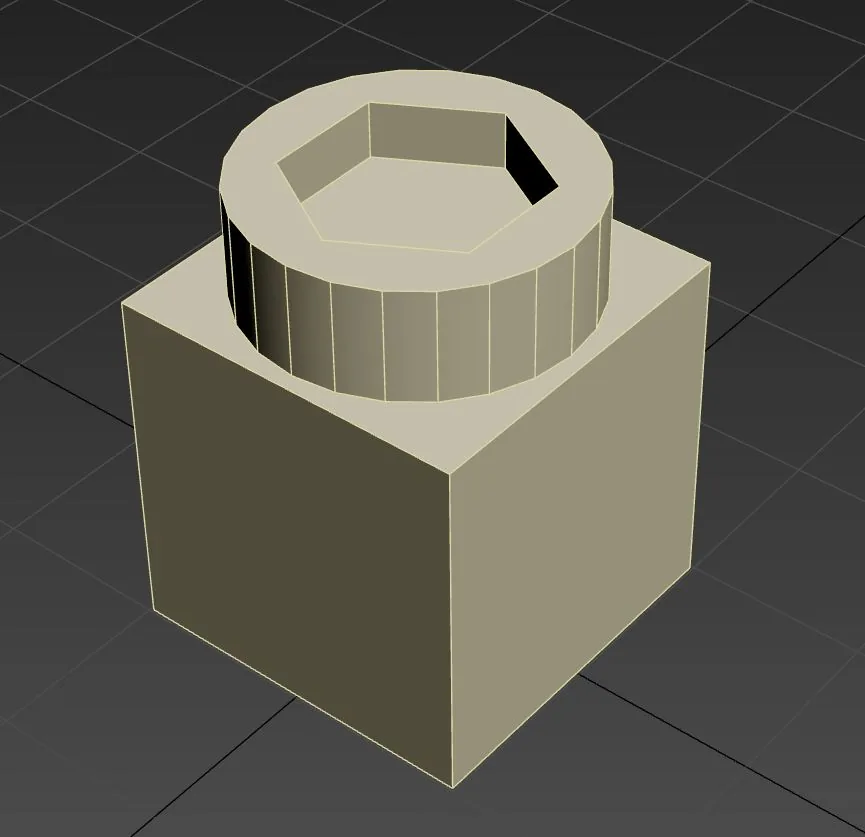 布尔运算结果 3ds Max 中应用布尔后的网格