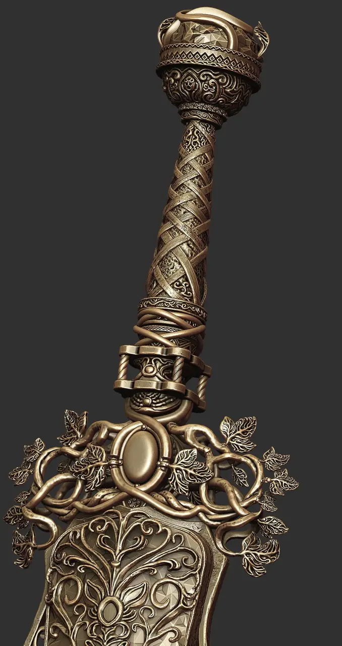 ZBrush 高模：水晶块面纹理