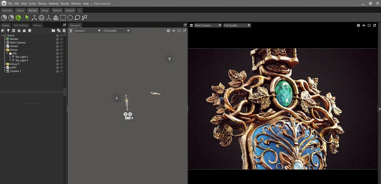 Marmoset Toolbag 5 灯光场景