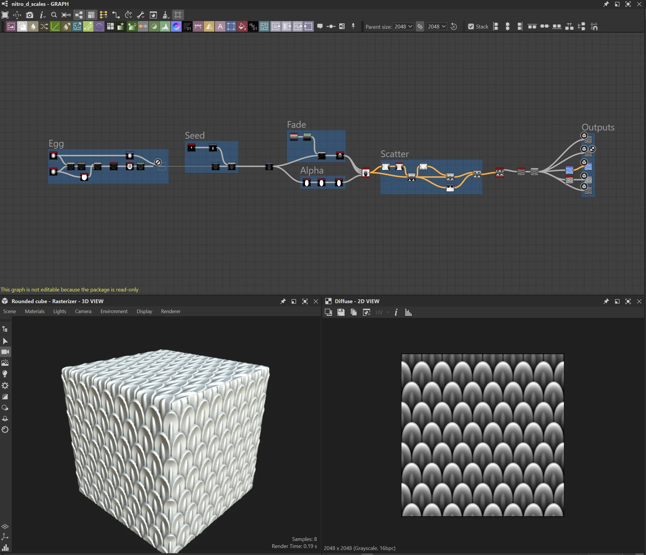 鳞片状图案 Substance 3D Designer 鳞片状图案在 Substance 3D Designer 中制作