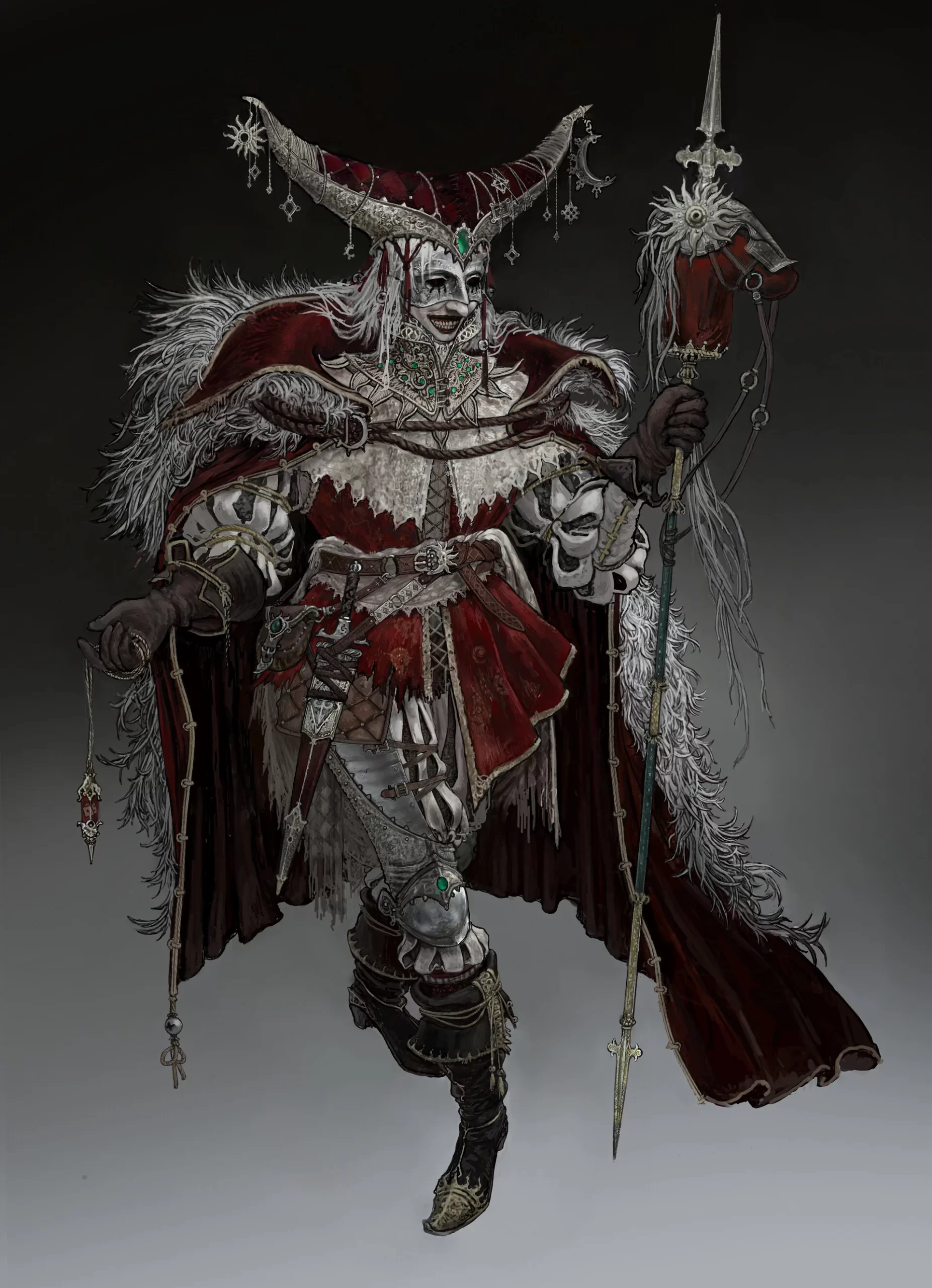 Jester 原始概念设计 邪恶小丑角色原始概念设计图线稿