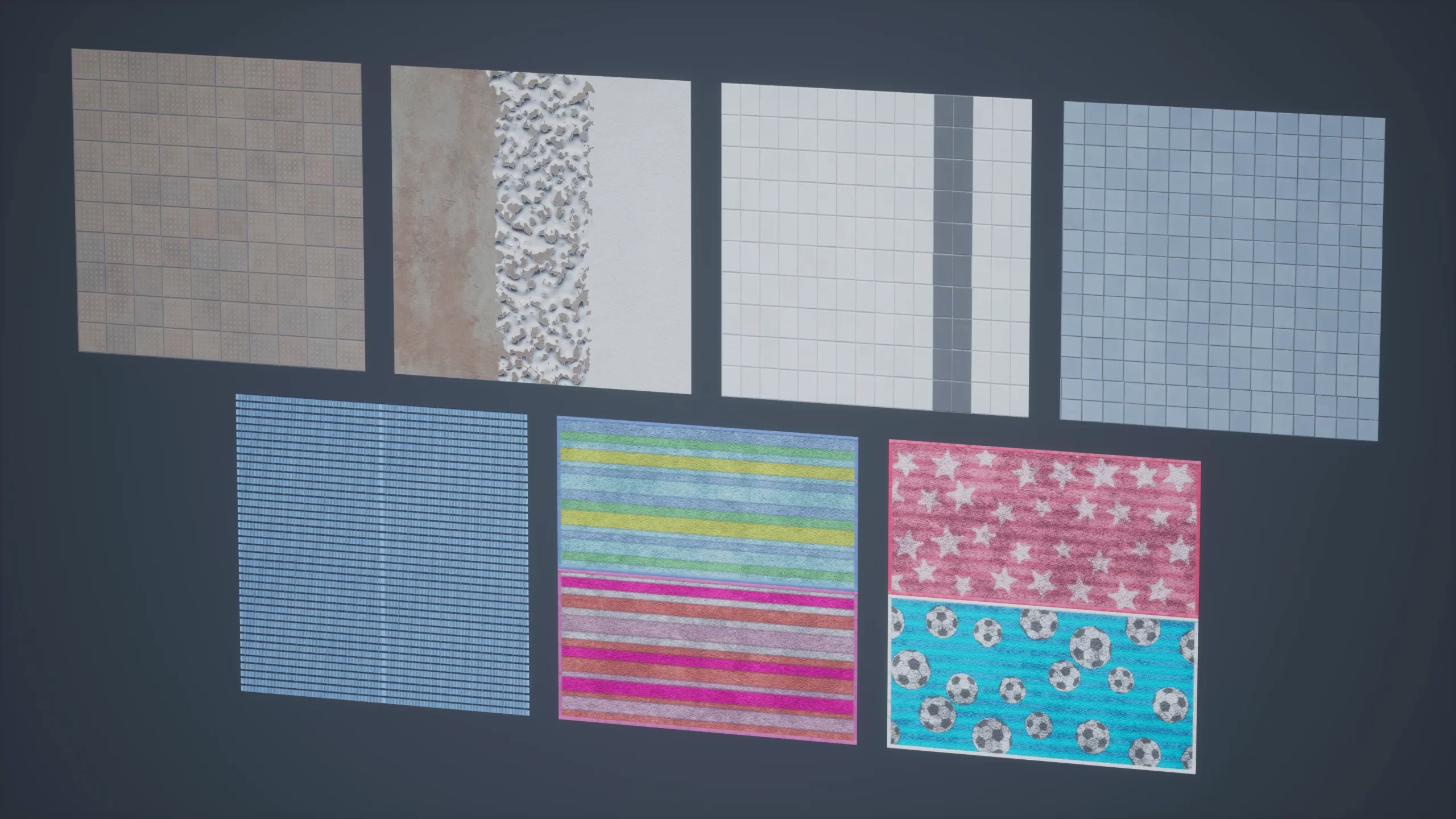 Substance Designer材质节点图 Substance Designer材质节点图,展示可平铺纹理的制作过程