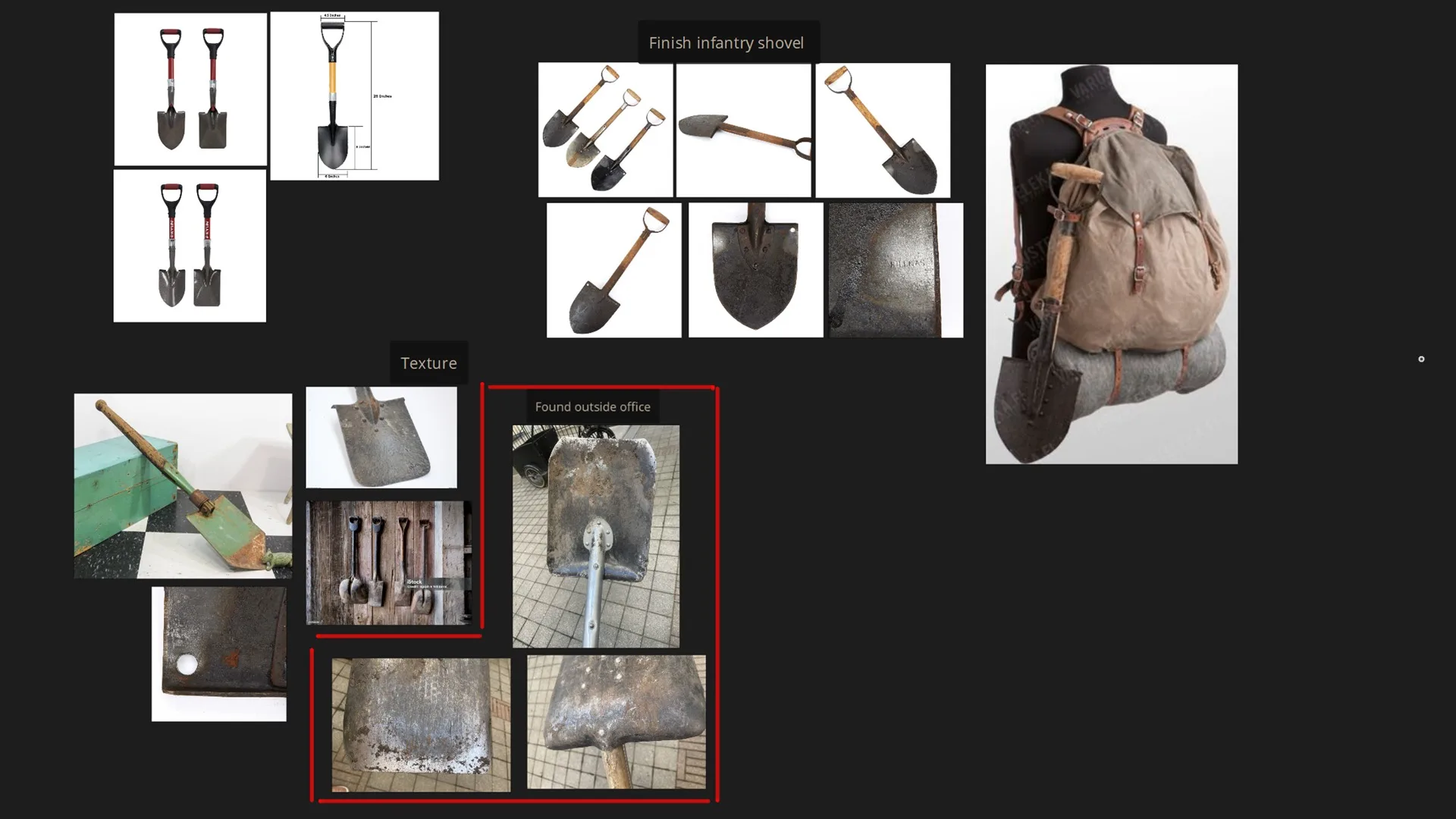铁锹建模参考图汇总 铁锹制作前的建模参考图