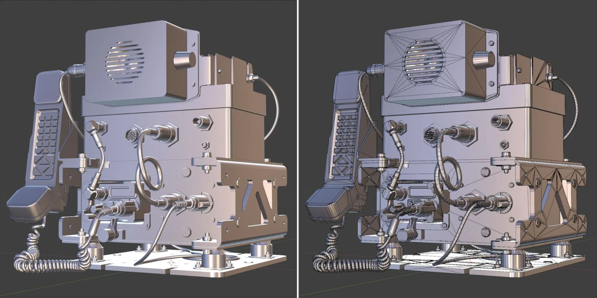 低模阶段 PRC-2082 低模阶段截图,精简后的网格