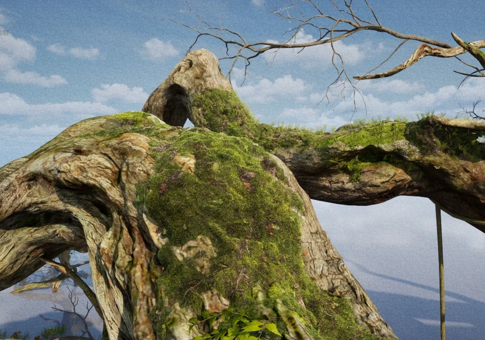 引擎青苔效果 Unreal Engine 中体积青苔效果,网格与卡片结合