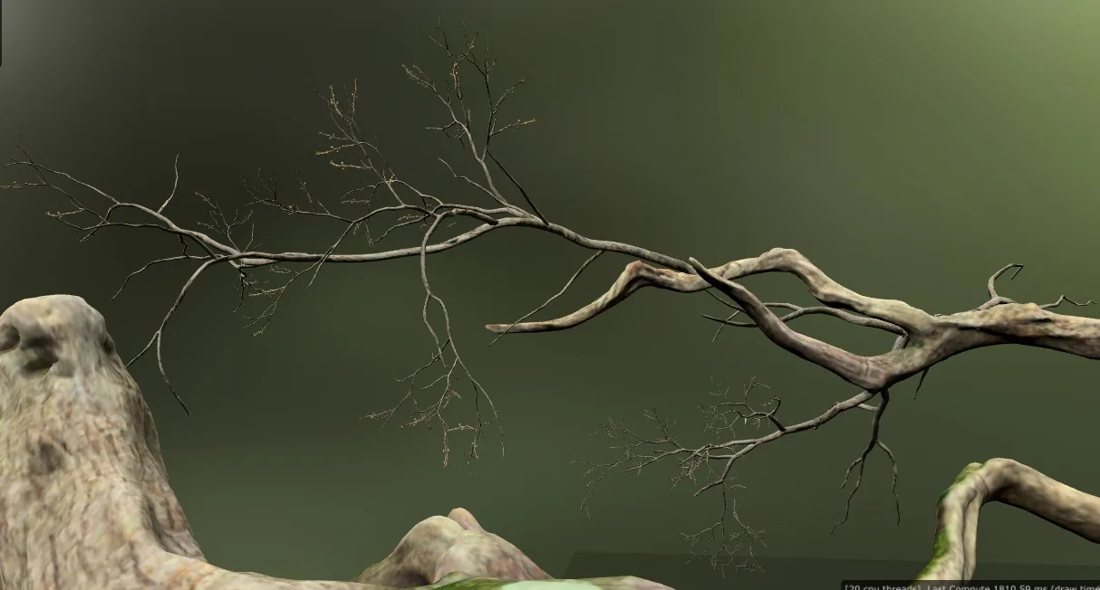 SpeedTree 添加树枝 SpeedTree 中添加小树枝的效果