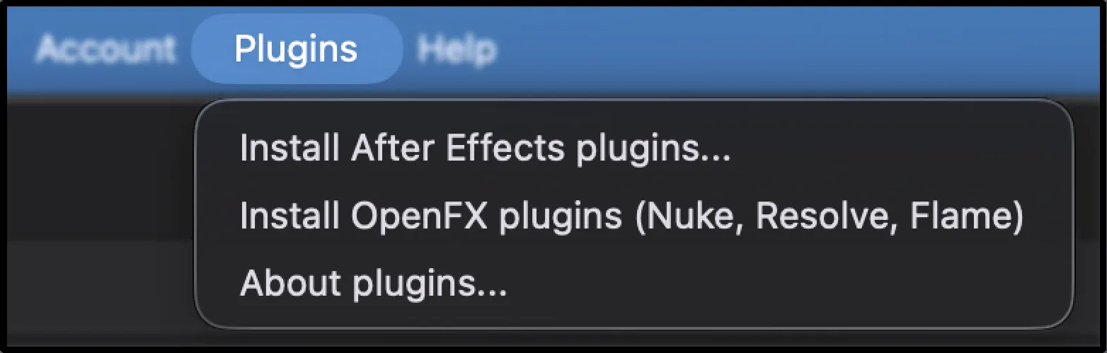 Plugin 标签页已知问题 Topaz Video「Plugin」标签页的已知问题提示