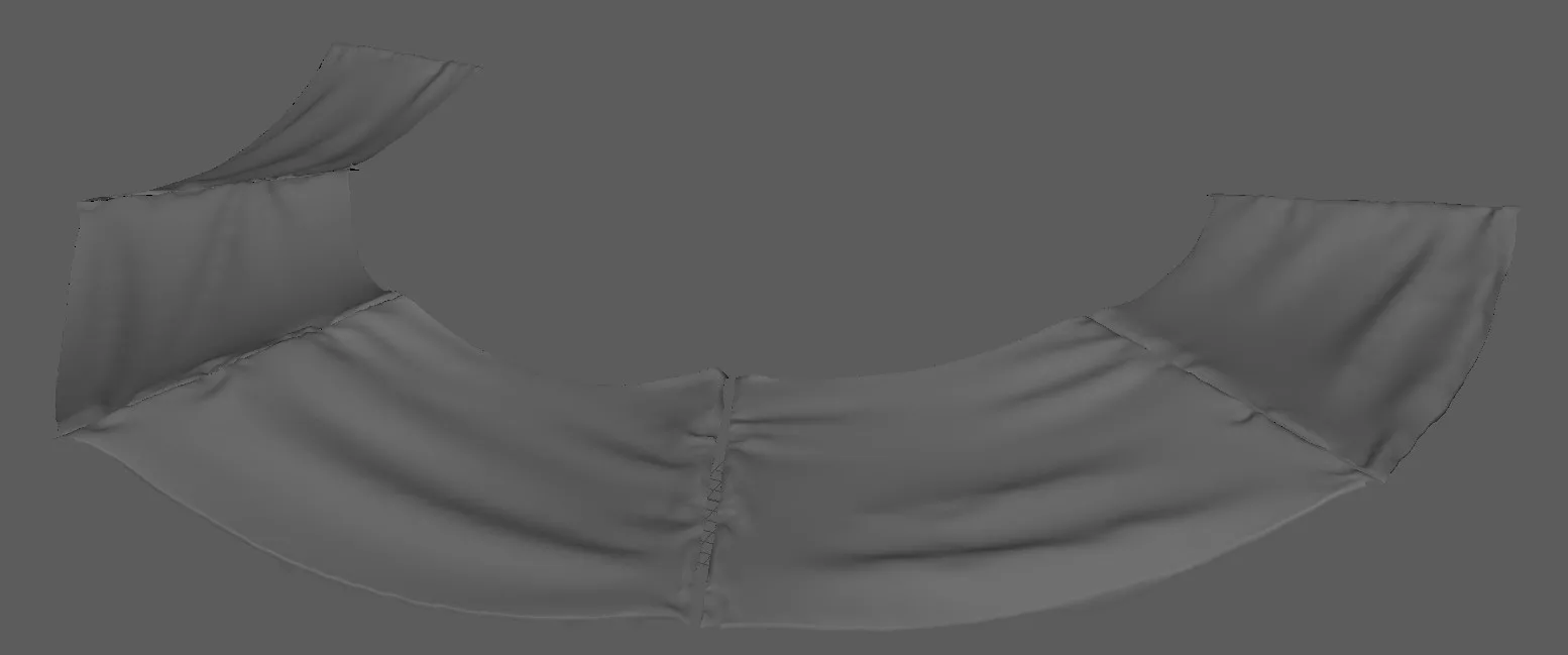 Substance 3D Painter 中用 alpha 笔刷绘制的布料遮罩