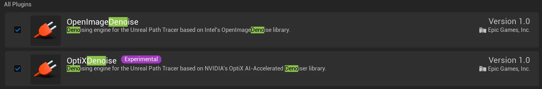 OptiXDenoise插件 插件面板,OptiXDenoise 插件勾选